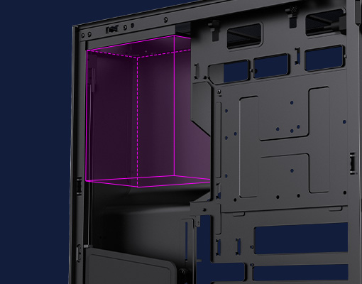 Top-mounted PSU Compartment