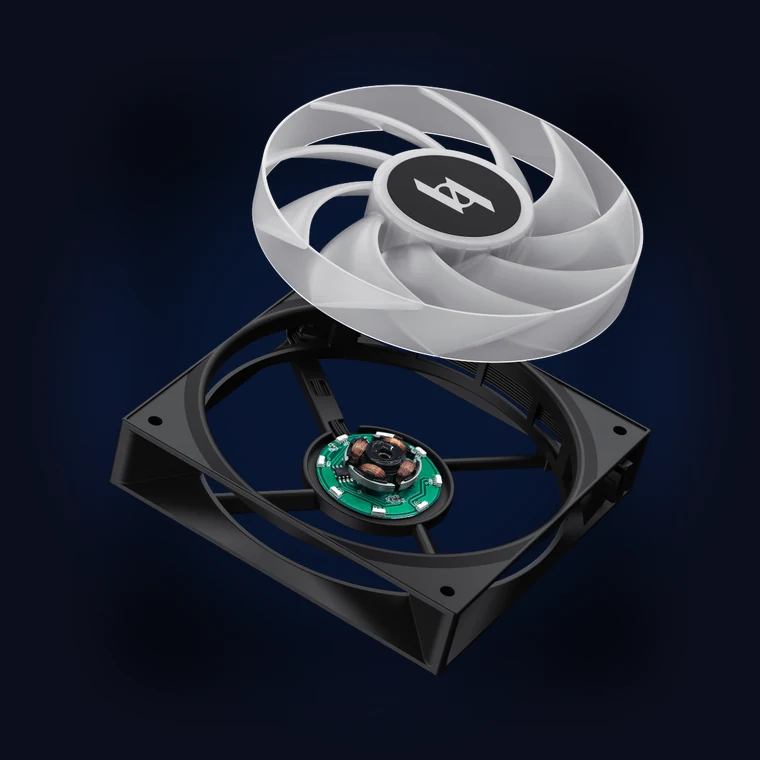 XERON NEX F120A 120mm ARGB PWM case fan with an illuminated frame and eight addressable LEDs